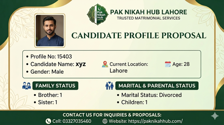 Male Rishta in Lahore