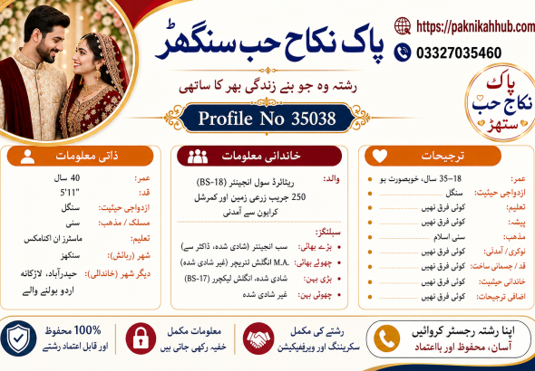 Highly Educated Master's in Economics Male Rishta in Sanghar |
